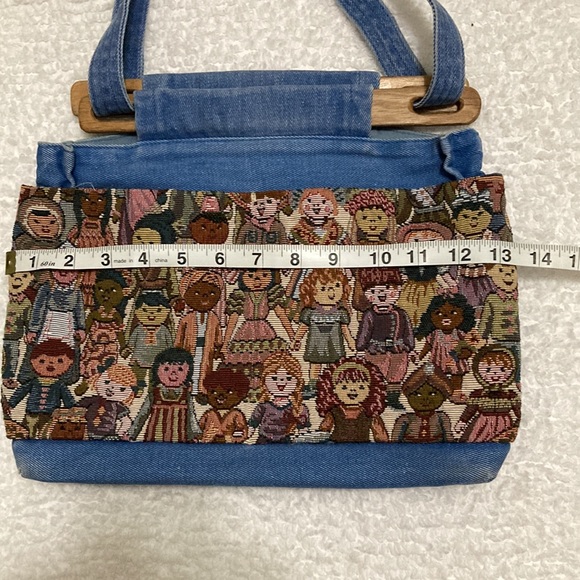 Vintage Denim Canvas Shoulder Bag - Picture 5 of 9